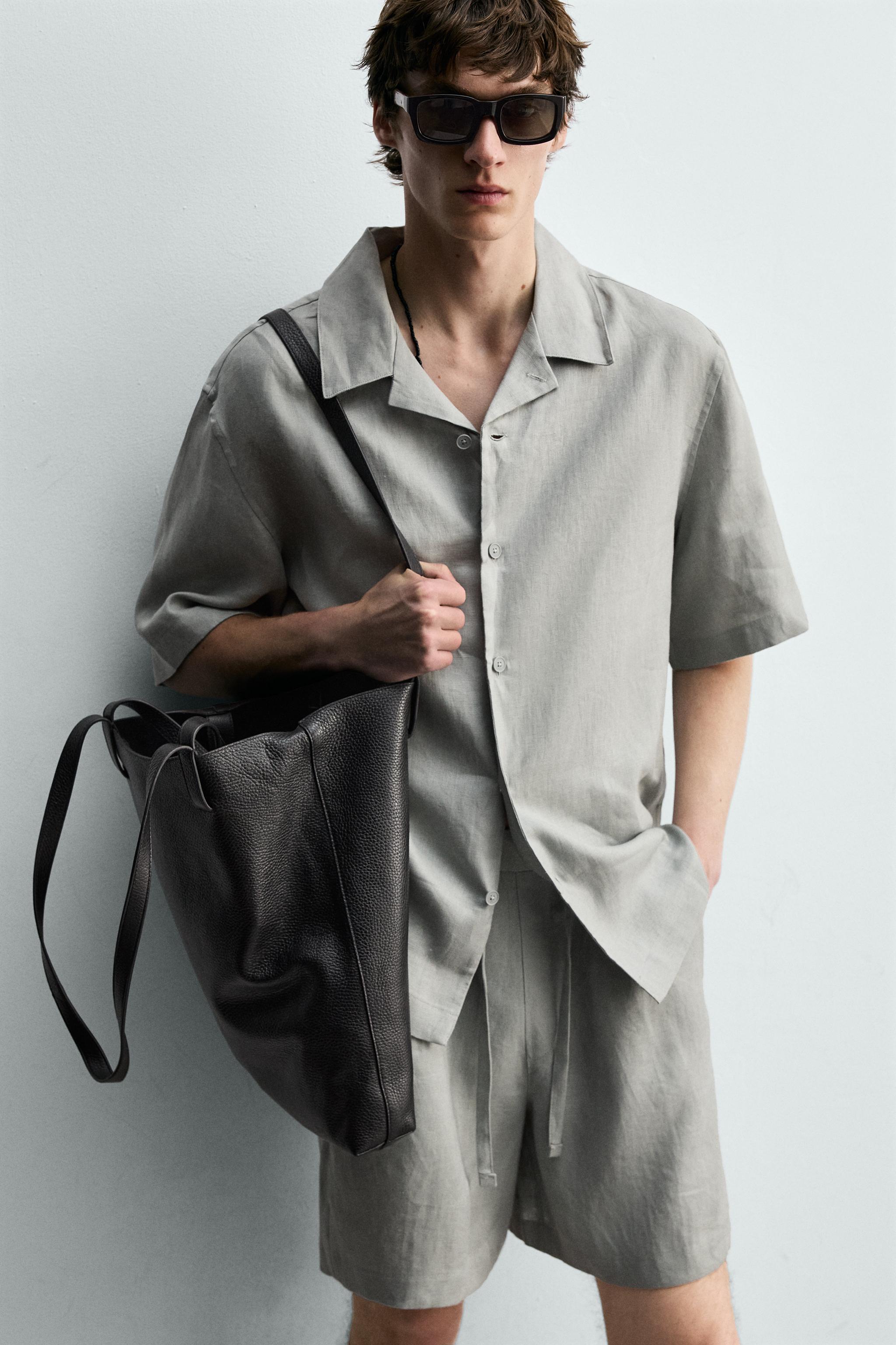 SHORT RELAXED FIT 100 % LIN